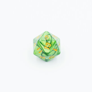 Würfelz D20 - Dark-Green - Gold