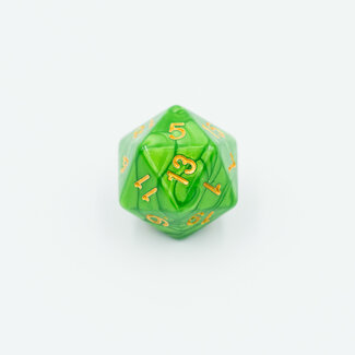 Würfelz D20 - Green - Gold