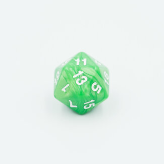 Würfelz D20 - Green - White
