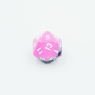 Würfelz D20 - Pink Black - White