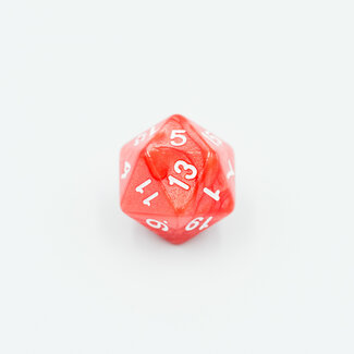 Würfelz D20 - Red - White