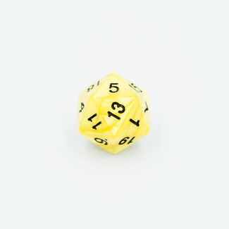 Würfelz D20 - Yellow - Black