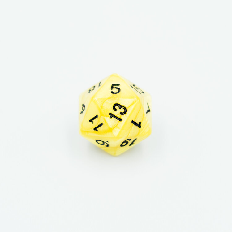 Würfelz Würfelz: W20 - Yellow - Black