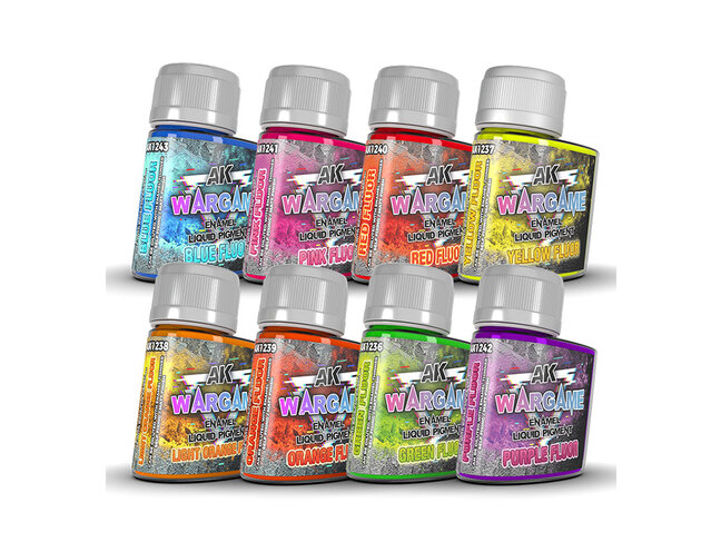 AK Interactive Full Range: Enamel Liquid Pigment - 8 Units