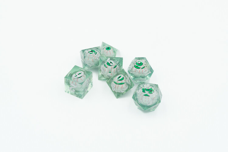 Würfelz Würfelz: Creepy Deyes - 7 Die Sharp Edged Resin Set