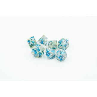 Würfelz Special Snowflake - 7 Die Sharp Edged Resin Set