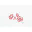 Würfelz Würfelz: Gold Foil Transparent with Pink - 7 Die Sharp Edged Resin Set