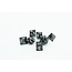 Würfelz Würfelz: Red Powder Black with Silver - 7 Die Sharp Edged Resin Set