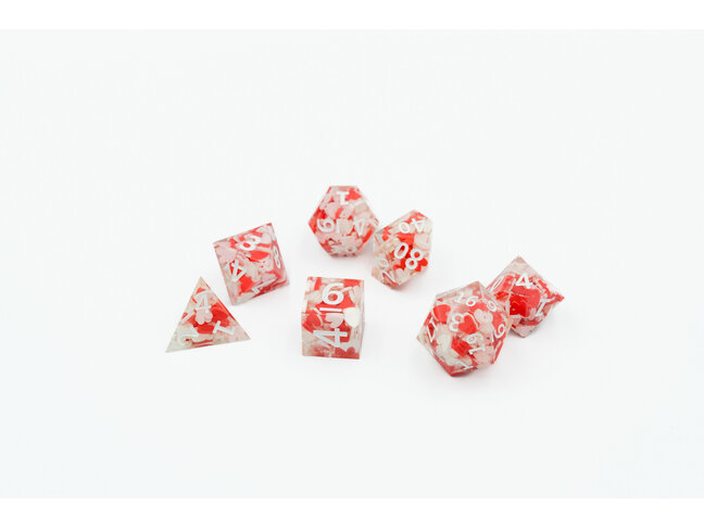 Würfelz Heartily Recommended - 7 Die Sharp Edged Resin Set