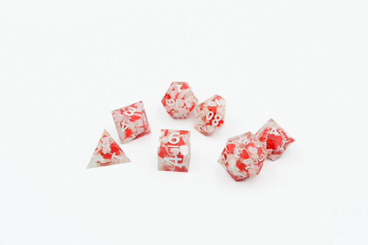 Würfelz Würfelz: Heartily Recommended - 7 Die Sharp Edged Resin Set