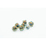 Würfelz Würfelz: Pearl Pattern Red Dragon Eye with Blue - 7 Die Sharp Edged Resin Set
