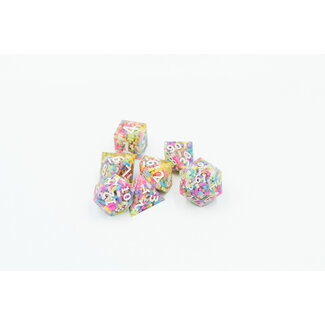 Würfelz Confetti Guts - 7 Die Sharp Edged Resin Set