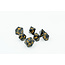 Würfelz Würfelz: Red Powder Black with Gold - 7 Die Sharp Edged Resin Set