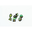 Würfelz Würfelz: Pearl Pattern Green Dragon Eye with Black - 7 Die Sharp Edged Resin Set
