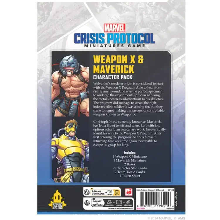 Atomic Mass Games Atomic Mass Games - Marvel Crisis Protocol: Weapon X & Maverick