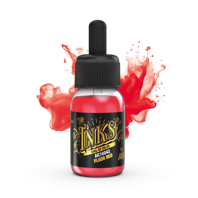 AK Interactive AK Interactive: The Inks - Fluor Red