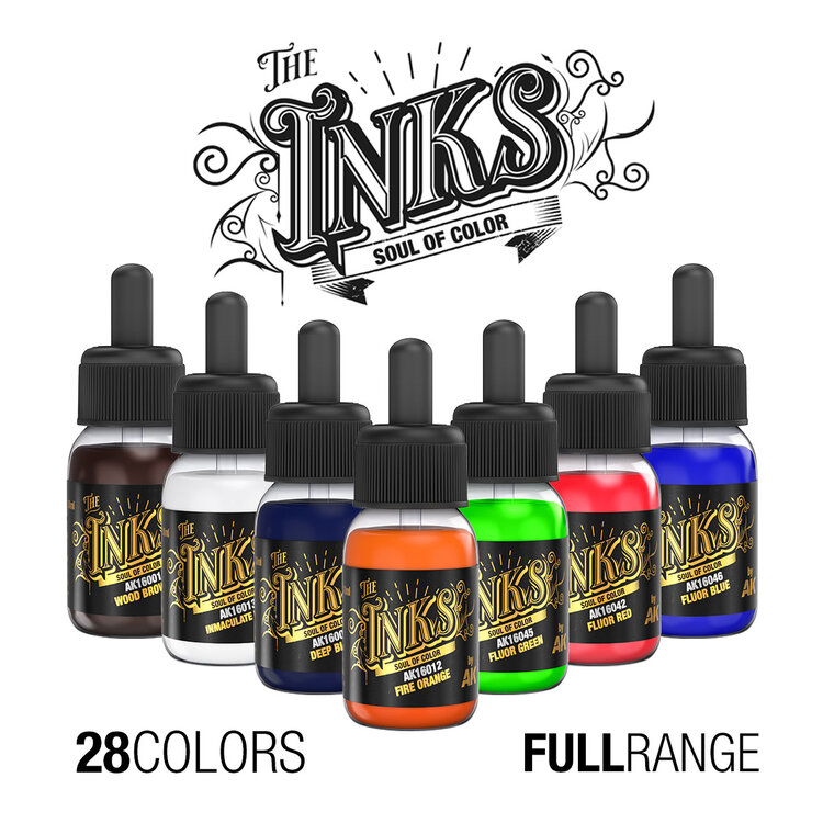 AK Interactive AK Interactive: Full Range The Inks - 28 Units