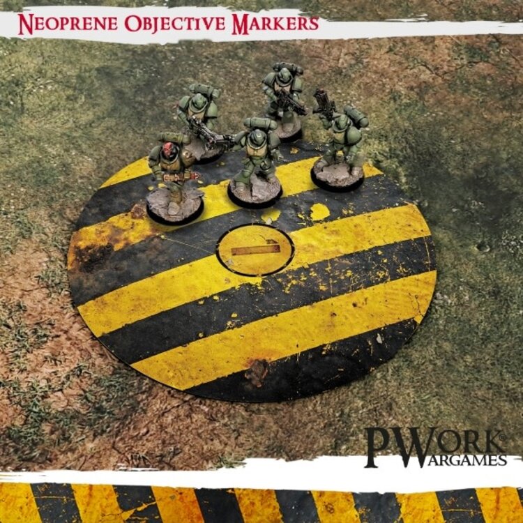 PWork Wargames PWork Wargames: Neoprene Objective Markers - Warhammer 40000 - Danger Zone