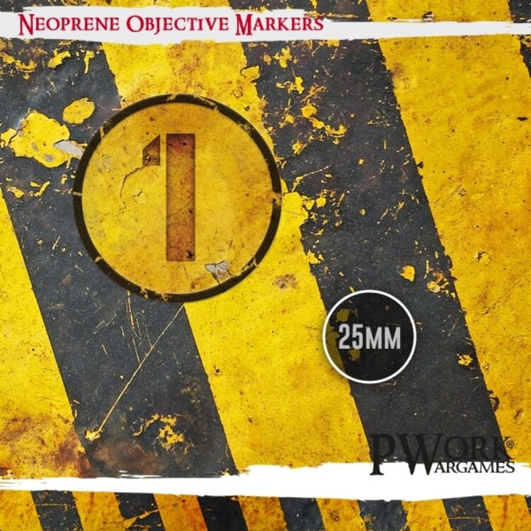 PWork Wargames PWork Wargames: Neoprene Objective Markers - Warhammer 40000 - Danger Zone