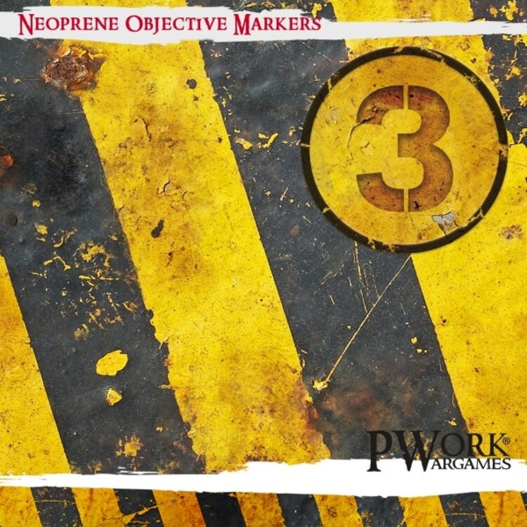 PWork Wargames PWork Wargames: Neoprene Objective Markers - Warhammer 40000 - Danger Zone