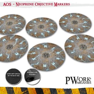 PWork Wargames Neoprene Objective Markers - Age of Sigmar - Thunder Strike