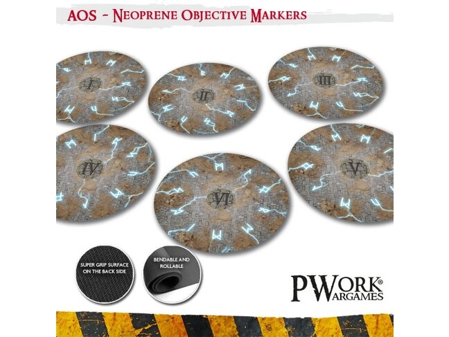 PWork Wargames Neoprene Objective Markers - Age of Sigmar - Thunder Strike