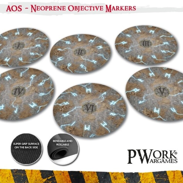 PWork Wargames PWork Wargames: Neoprene Objective Markers - Age of Sigmar - Thunder Strike