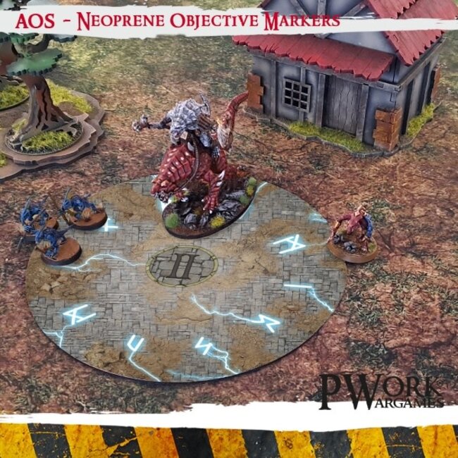 PWork Wargames PWork Wargames: Neoprene Objective Markers - Age of Sigmar - Thunder Strike