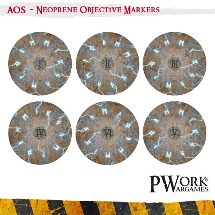 PWork Wargames PWork Wargames: Neoprene Objective Markers - Age of Sigmar - Thunder Strike
