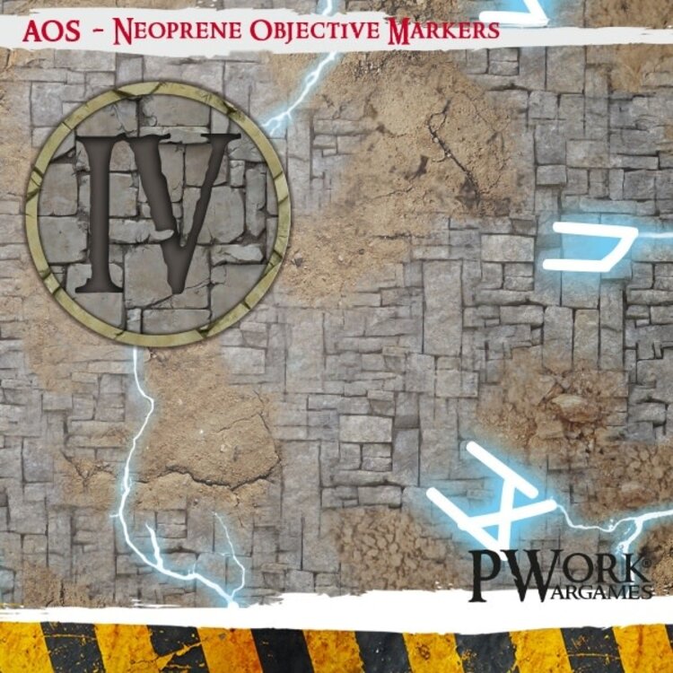PWork Wargames PWork Wargames: Neoprene Objective Markers - Age of Sigmar - Thunder Strike