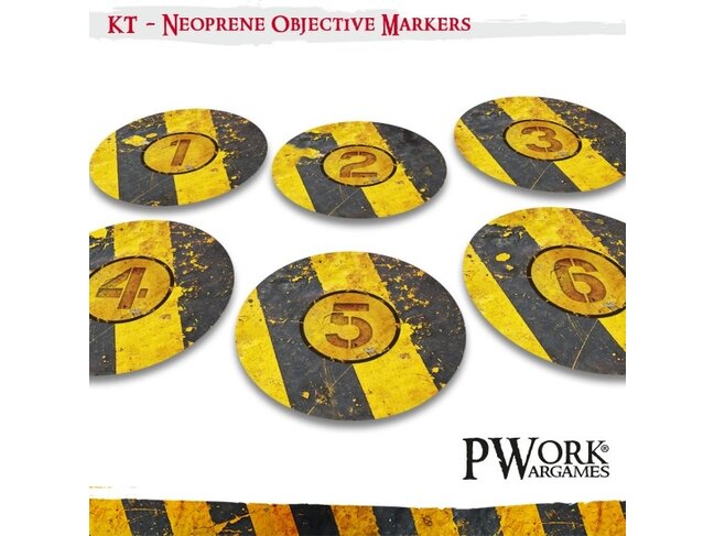 PWork Wargames Neoprene Objective Markers - Kill Team - Danger Zone