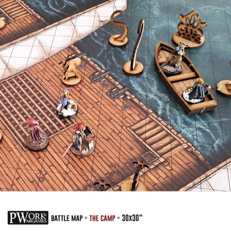 PWork Wargames PWork Wargames: Rewritable Battle Map - Square - 30"x30" - The Ship