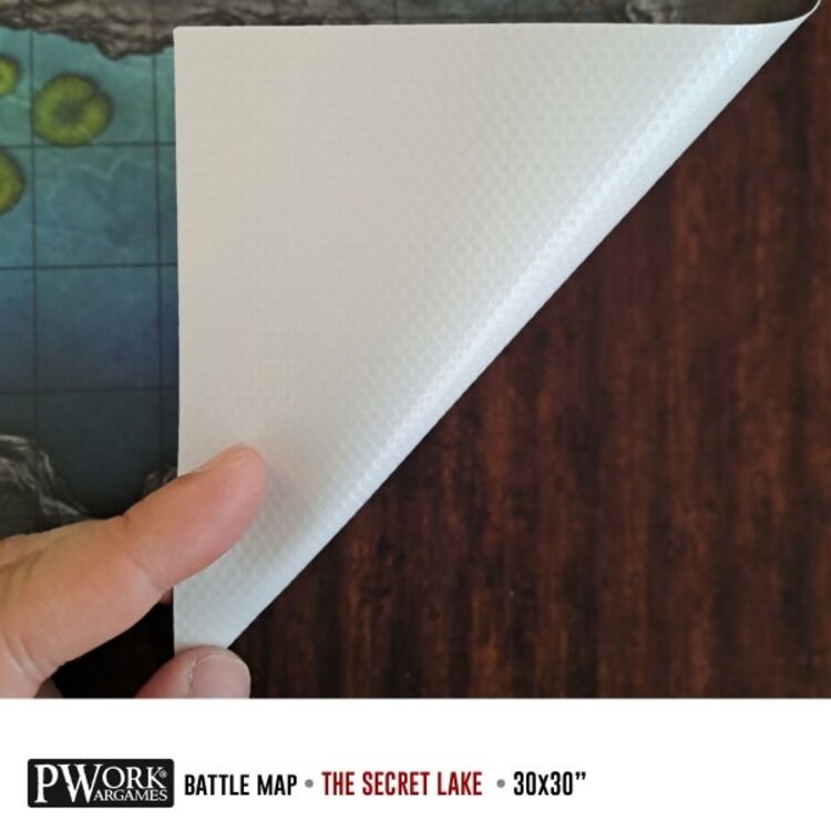 PWork Wargames PWork Wargames: Rewritable Battle Map - Square - 30"x30" - The Secret Lake
