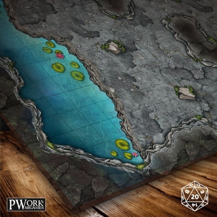 PWork Wargames PWork Wargames: Rewritable Battle Map - Square - 30"x30" - The Secret Lake