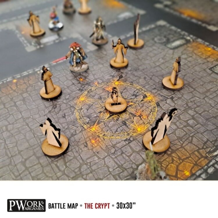 PWork Wargames PWork Wargames: Rewritable Battle Map - Square - 30"x30" - The Crypt