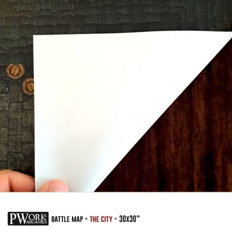 PWork Wargames PWork Wargames: Rewritable Battle Map - Square - 30"x30" - The City