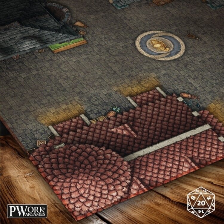 PWork Wargames PWork Wargames: Rewritable Battle Map - Square - 30"x30" - The City