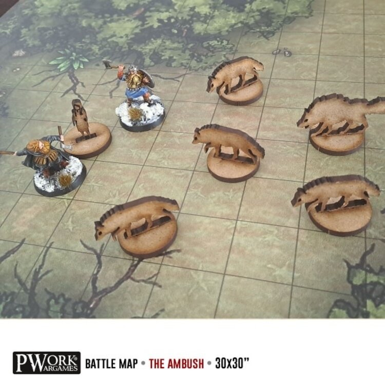 PWork Wargames PWork Wargames: Rewritable Battle Map - Square - 30"x30" - The Ambush