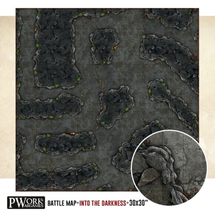 PWork Wargames PWork Wargames: Rewritable Battle Map - Square - 30"x30" - Into the Darkness