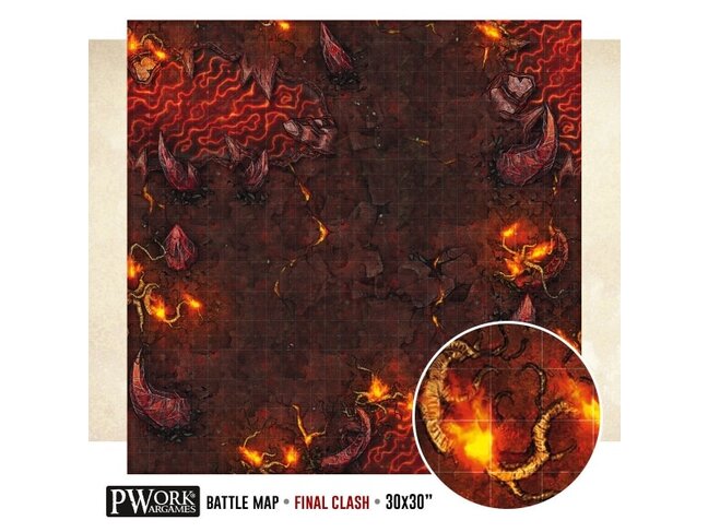 PWork Wargames Rewritable Battle Map - Square - 30"x30" - Final Clash