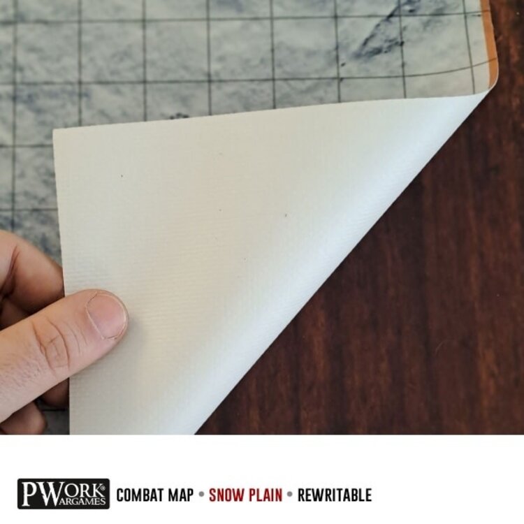 PWork Wargames PWork Wargames: Rewritable Map - Square - 24"x24" - Snow Plain