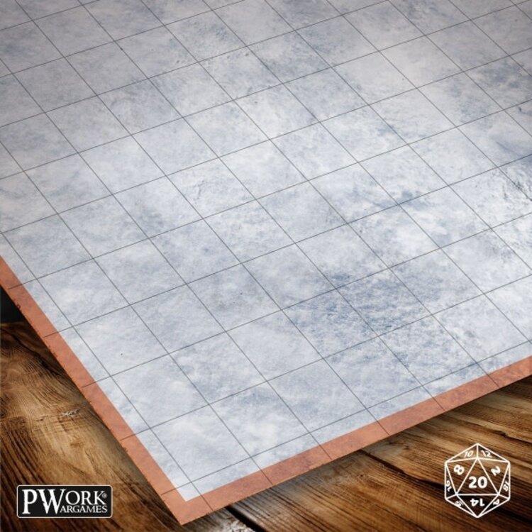 PWork Wargames PWork Wargames: Rewritable Map - Square - 24"x24" - Snow Plain