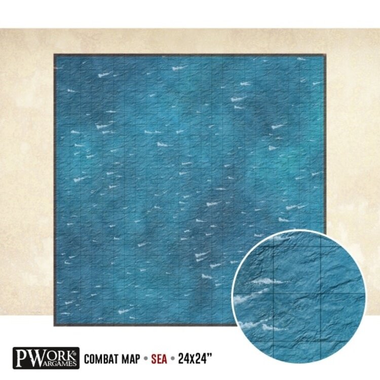 PWork Wargames PWork Wargames: Rewritable Map - Square - 24"x24" - Sea
