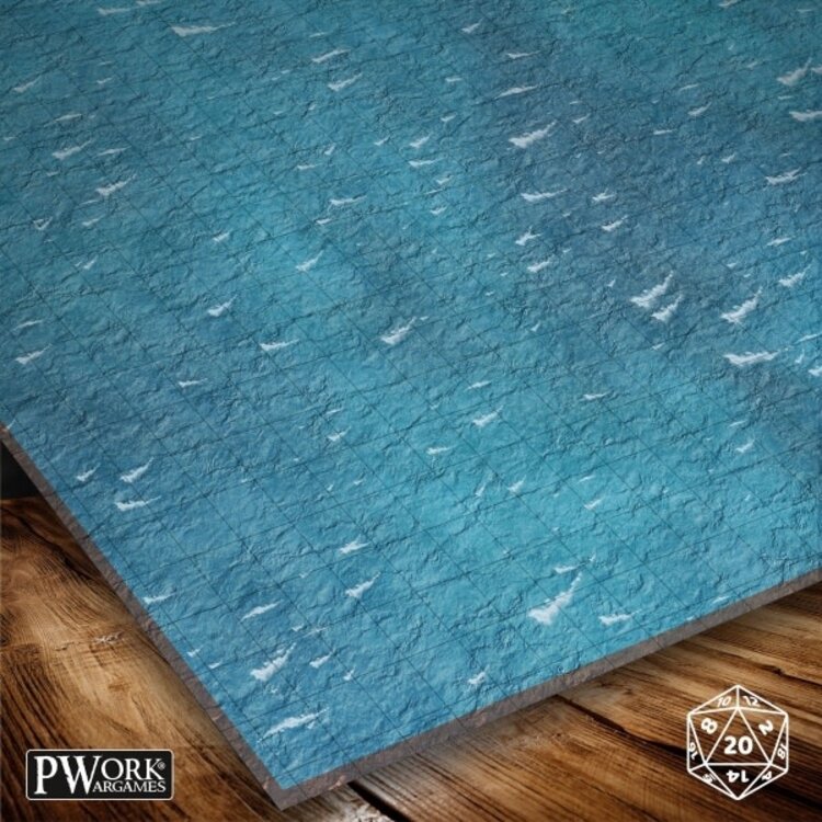PWork Wargames PWork Wargames: Rewritable Map - Square - 24"x24" - Sea
