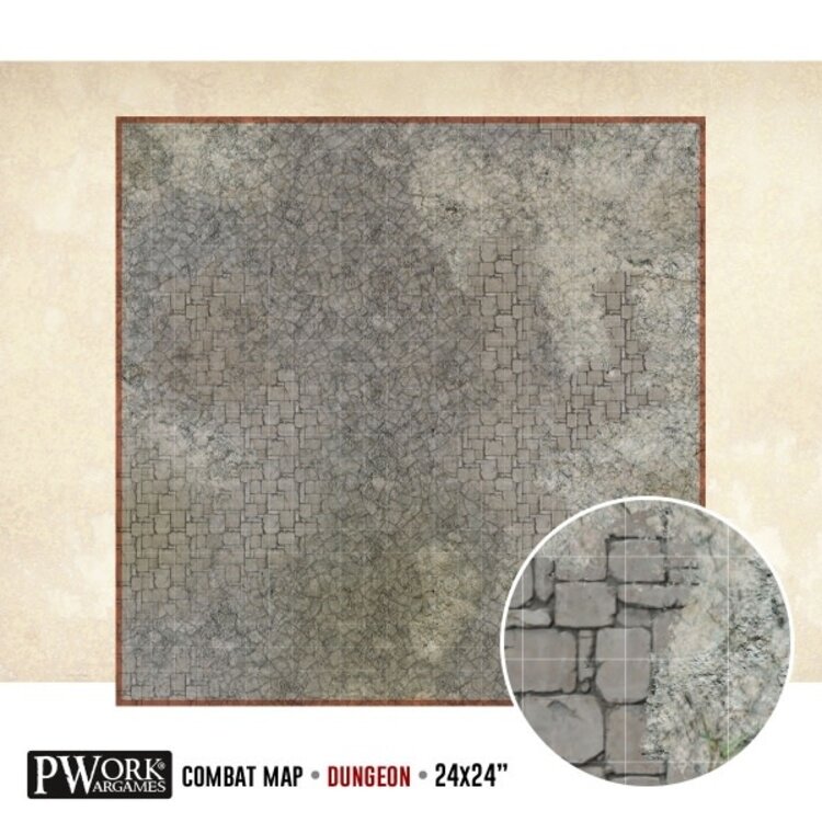 PWork Wargames PWork Wargames: Rewritable Map - Square - 24"x24" - Dungeon