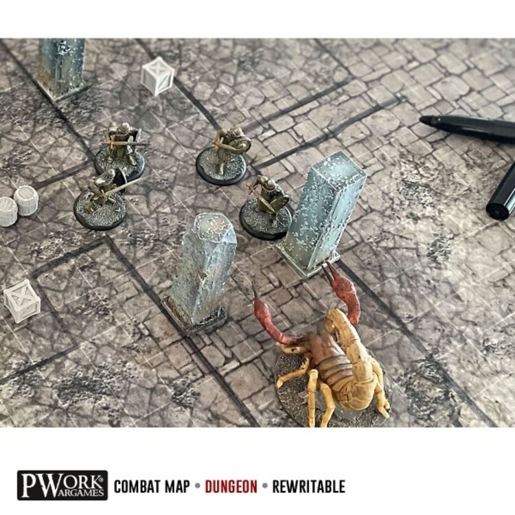 PWork Wargames PWork Wargames: Rewritable Map - Square - 24"x24" - Dungeon