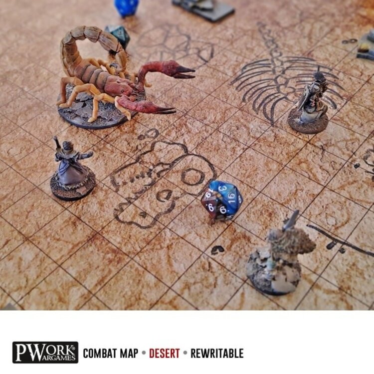 PWork Wargames PWork Wargames: Rewritable Map - Square - 24"x24" - Desert