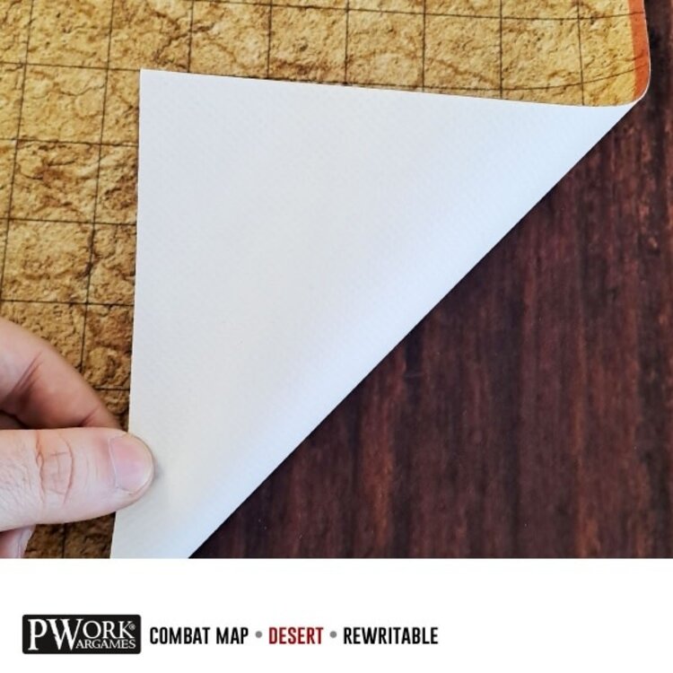 PWork Wargames PWork Wargames: Rewritable Map - Square - 24"x24" - Desert