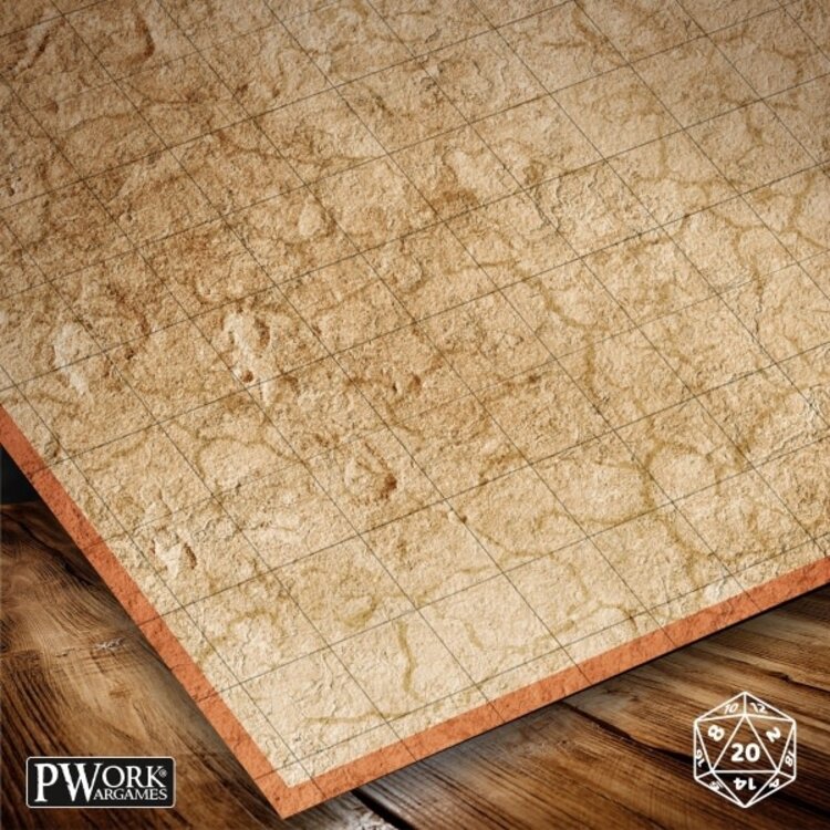 PWork Wargames PWork Wargames: Rewritable Map - Square - 24"x24" - Desert