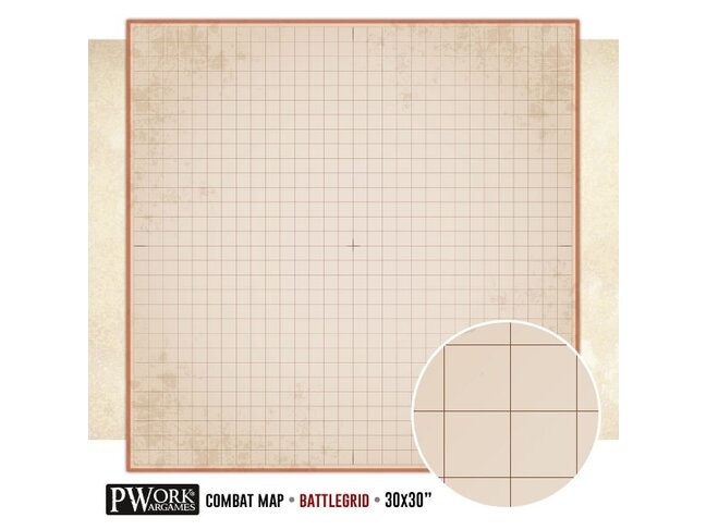 PWork Wargames Rewritable Map - Square - 30"x30" - Neutral